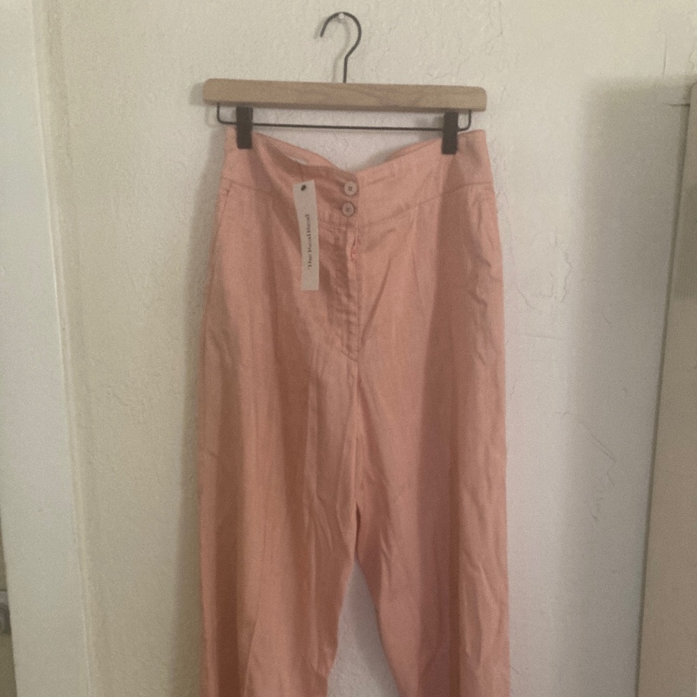 Dries Van Noten pale pink silk pants with pockets- size 40